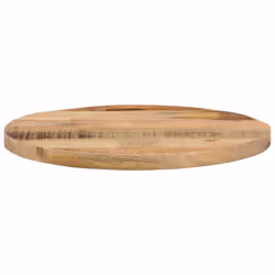 vidaXL Table Top Replacement Board Dining Table Top Wooden Furniture Top Round - natural, 60 x 3.8 cm/ Solid rough mango wood - Additional view 2