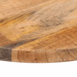 vidaXL Table Top Replacement Board Dining Table Top Wooden Furniture Top Round - natural, 60 x 3.8 cm/ Solid rough mango wood - Additional view 5