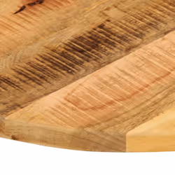 vidaXL Table Top Replacement Board Dining Table Top Wooden Furniture Top Round - natural, 80 x 2.5 cm/ Solid rough mango wood - Additional view 5