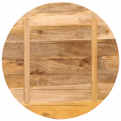 vidaXL Table Top Replacement Board Dining Table Top Wooden Furniture Top Round - natural, 90 x 2.5 cm/ Solid rough mango wood - Additional view 4
