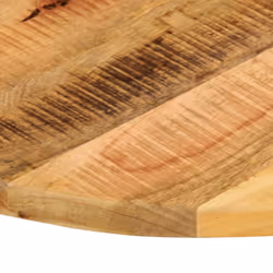 vidaXL Table Top Replacement Board Dining Table Top Wooden Furniture Top Round - natural, 90 x 2.5 cm/ Solid rough mango wood - Additional view 5