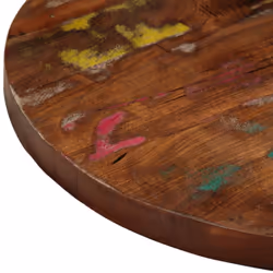 vidaXL Table Top Replacement Board Dining Table Top Wooden Furniture Top Round - multicolour, 50 x 1.5 cm/ solid reclaimed wood - Additional view 5