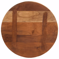 vidaXL Table Top Replacement Board Dining Table Top Wooden Furniture Top Round - natural, 60 x 3.8 cm/ solid reclaimed wood - Additional view 4