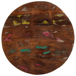 vidaXL Table Top Replacement Board Dining Table Top Wooden Furniture Top Round - natural, 80 x 2.5 cm/ solid reclaimed wood