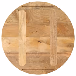 vidaXL Table Top Replacement Board Dining Table Top Wooden Furniture Top Round - solid mango wood, 60 x 3.8 cm - Additional view 4