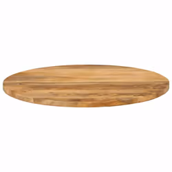 vidaXL Table Top Replacement Board Dining Table Top Wooden Furniture Top Round - natural, 90 x 3.8 cm/ solid mango wood