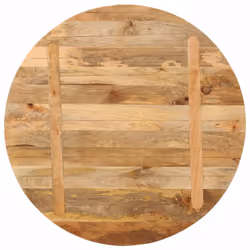 vidaXL Table Top Replacement Board Dining Table Top Wooden Furniture Top Round - natural, 90 x 3.8 cm/ solid mango wood - Additional view 4