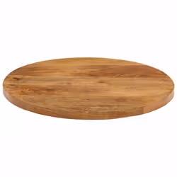 vidaXL Table Top Replacement Board Dining Table Top Wooden Furniture Top Round - oak, 40 x 2.5 cm/ solid mango wood - Additional view 2