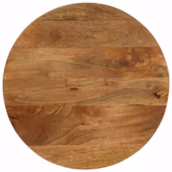 vidaXL Table Top Replacement Board Dining Table Top Wooden Furniture Top Round - oak, 40 x 3.8 cm/ solid mango wood