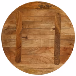 vidaXL Table Top Replacement Board Dining Table Top Wooden Furniture Top Round - oak, 50 x 2.5 cm/ solid mango wood - Additional view 4
