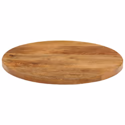 vidaXL Table Top Replacement Board Dining Table Top Wooden Furniture Top Round - oak, 60 x 2.5 cm/ solid mango wood - Additional view 2