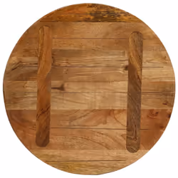 vidaXL Table Top Replacement Board Dining Table Top Wooden Furniture Top Round - oak, 60 x 2.5 cm/ solid mango wood - Additional view 4