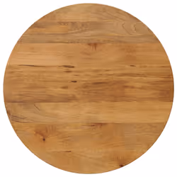 vidaXL Table Top Replacement Board Dining Table Top Wooden Furniture Top Round - oak, 90 x 3.8 cm/ solid mango wood