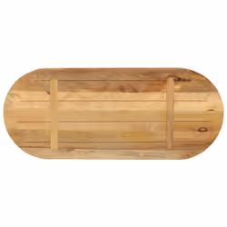 vidaXL Table Top Replacement Board Dining Table Top Wooden Furniture Top Oval - natural, 80 x 40 x 2.5 cm/solid rough mango wood - Additional view 4