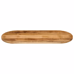 vidaXL Table Top Replacement Board Dining Table Top Wooden Furniture Top Oval - natural, 100 x 40 x 2.5 cm/solid rough mango wood - Additional view 2