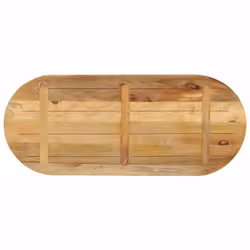 vidaXL Table Top Replacement Board Dining Table Top Wooden Furniture Top Oval - natural, 100 x 40 x 3.8 cm/solid rough mango wood - Additional view 4