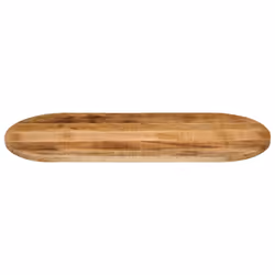 vidaXL Table Top Replacement Board Dining Table Top Wooden Furniture Top Oval - natural, 110 x 40 x 3.8 cm/solid rough mango wood - Additional view 2