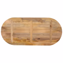 vidaXL Table Top Replacement Board Dining Table Top Wooden Furniture Top Oval - natural, 100 x 40 x 3.8 cm/solid mango wood - Additional view 4