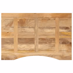 vidaXL Desk Top with Curve Replacement Dining Table Top Solid Wood Rough Mango - Additional view 4