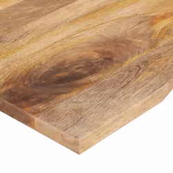 vidaXL Desk Top with Curve Replacement Dining Table Top Solid Wood Rough Mango - Additional view 5