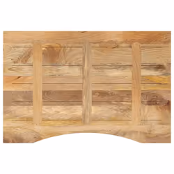 vidaXL Desk Top with Curve Replacement Dining Table Top Solid Wood Rough Mango - Additional view 4