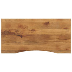 vidaXL Desk Top with Curve Replacement Dining Table Top Solid Wood Rough Mango