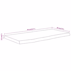 vidaXL Wall Shelf Floating Shelf Rack Rectangular Solid Wood Acacia Live Edge - Additional view 7