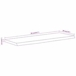 vidaXL Wall Shelf Floating Shelf Rack Rectangular Solid Wood Acacia Live Edge - Additional view 7