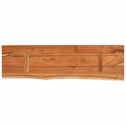 vidaXL Wall Shelf Floating Shelf Rack Rectangular Solid Wood Acacia Live Edge - Additional view 4