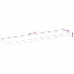 vidaXL Wall Shelf Floating Shelf Rack Rectangular Solid Wood Acacia Live Edge - Additional view 7