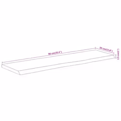 vidaXL Wall Shelf Floating Shelf Rack Rectangular Solid Wood Acacia Live Edge - Additional view 7