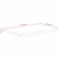 vidaXL Wall Shelf Floating Shelf Rack Rectangular Solid Wood Acacia Live Edge