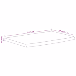 vidaXL Wall Shelf Floating Shelf Rack Rectangular Solid Wood Acacia Live Edge - Additional view 7