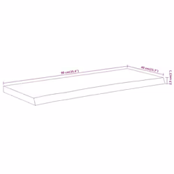 vidaXL Table Top Replacement Table Top Rectangular Solid Wood Acacia Live Edge