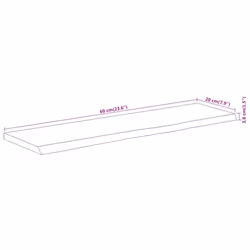 vidaXL Wall Shelf Floating Shelf Rack Rectangular Solid Wood Acacia Live Edge