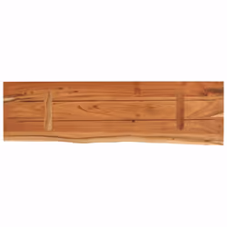 vidaXL Wall Shelf Floating Shelf Rack Rectangular Solid Wood Acacia Live Edge - Additional view 4