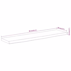 vidaXL Wall Shelf Floating Shelf Rack Rectangular Solid Wood Acacia Live Edge - Additional view 7