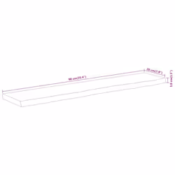 vidaXL Wall Shelf Floating Shelf Rack Rectangular Solid Wood Acacia Live Edge - Additional view 7