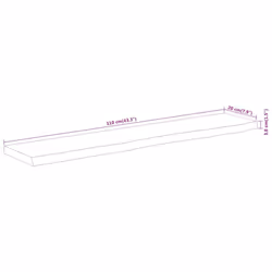 vidaXL Wall Shelf Floating Shelf Rack Rectangular Solid Wood Acacia Live Edge - Additional view 7