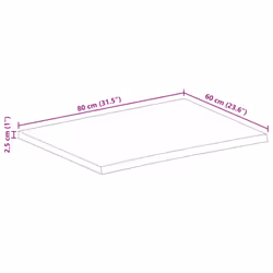 vidaXL Table Top Replacement Dining Table Top Live Edge Solid Wood Rough Mango - Additional view 3