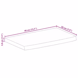vidaXL Table Top Replacement Dining Table Top Live Edge Solid Wood Rough Mango - Additional view 8