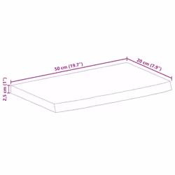 vidaXL Table Top Live Edge Replacement Board Dining Table Top Solid Wood Mango - Additional view 8