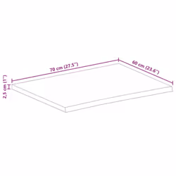 vidaXL Table Top Live Edge Replacement Board Dining Table Top Solid Wood Mango - Additional view 3
