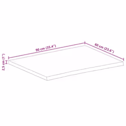 vidaXL Table Top Live Edge Replacement Board Dining Table Top Solid Wood Mango - Additional view 3