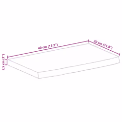 vidaXL Table Top Live Edge Replacement Board Dining Table Top Solid Wood Mango - Additional view 8