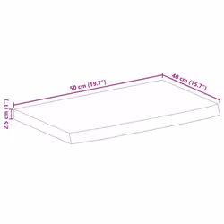 vidaXL Table Top Live Edge Replacement Board Dining Table Top Solid Wood Mango - Additional view 3