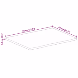 vidaXL Table Top Live Edge Replacement Board Dining Table Top Solid Wood Mango - Additional view 3
