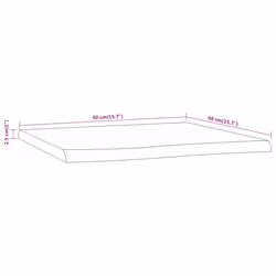 vidaXL Table Top Replacement Board Desktop Accessory Solid Wood Live Edge - 40 x 40 x 2.5 cm - Additional view 8