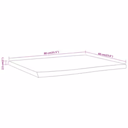 vidaXL Table Top Replacement Table Top RectangularÂ Solid Wood Acacia Live Edge - Additional view 8
