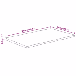 vidaXL Table Top Replacement Table Top RectangularÃÂ Solid Wood Acacia Live Edge - Additional view 8